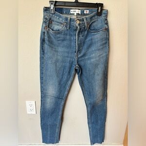 Redone high rise ankle jeans